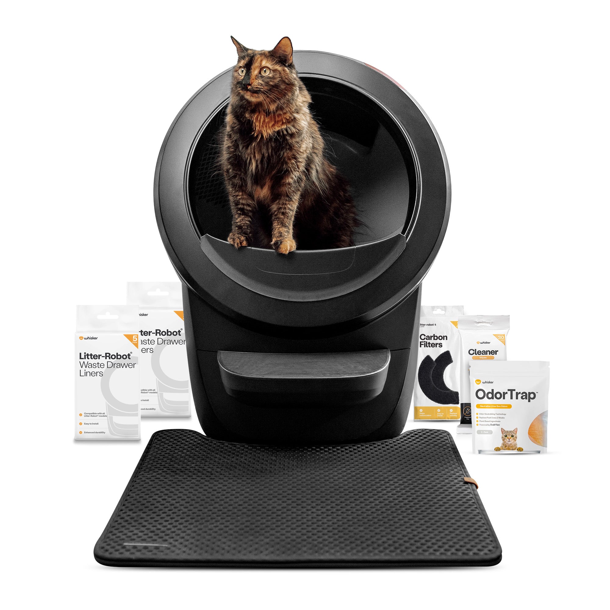 Litter-Robot 4 Supply & Accessory Bundle by Whisker, Black (Open Box) - VMInnovations