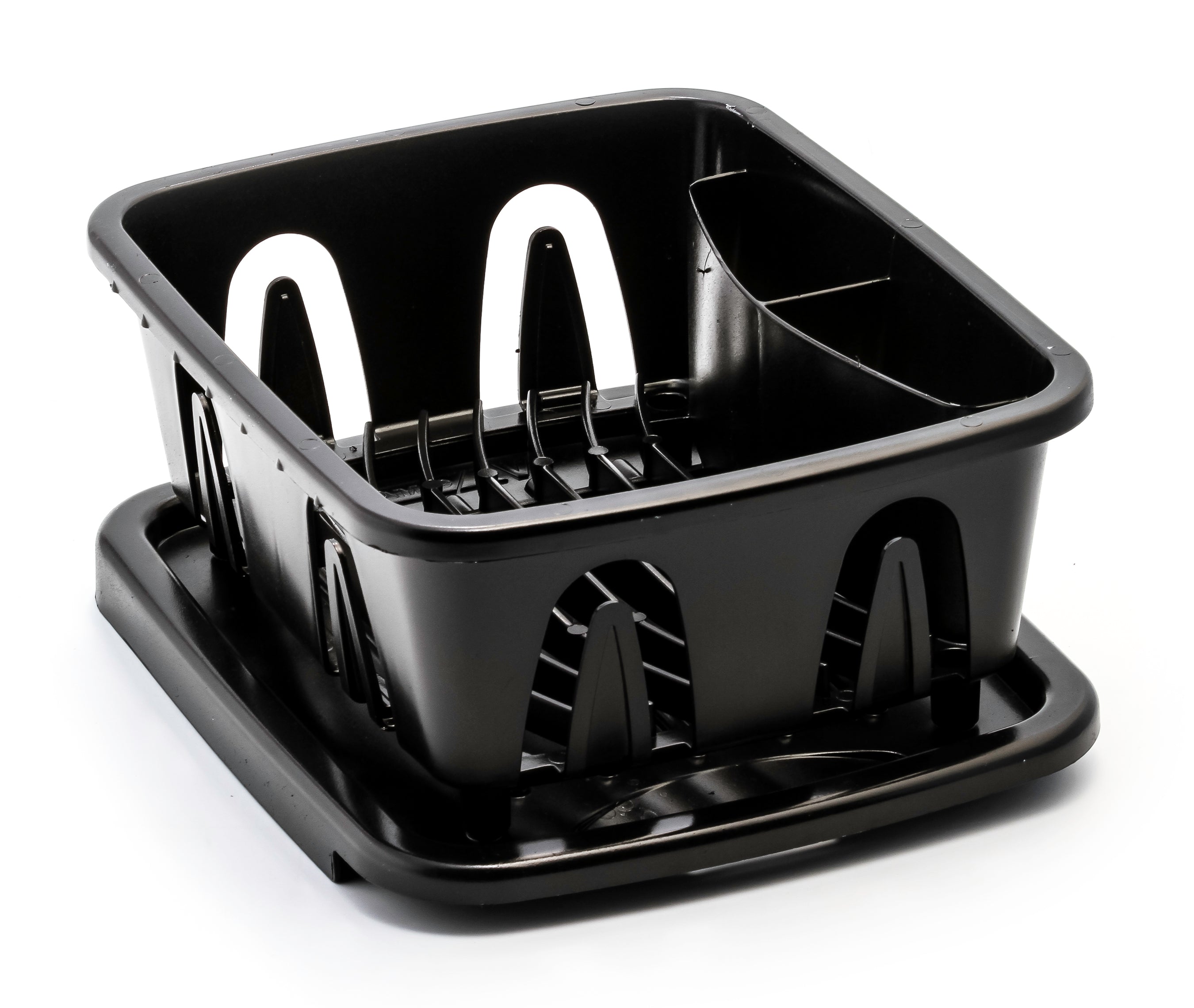Camco RV Mini Dish Drainer and Sloped Tray, Compact Drying Rack for Small Sinks