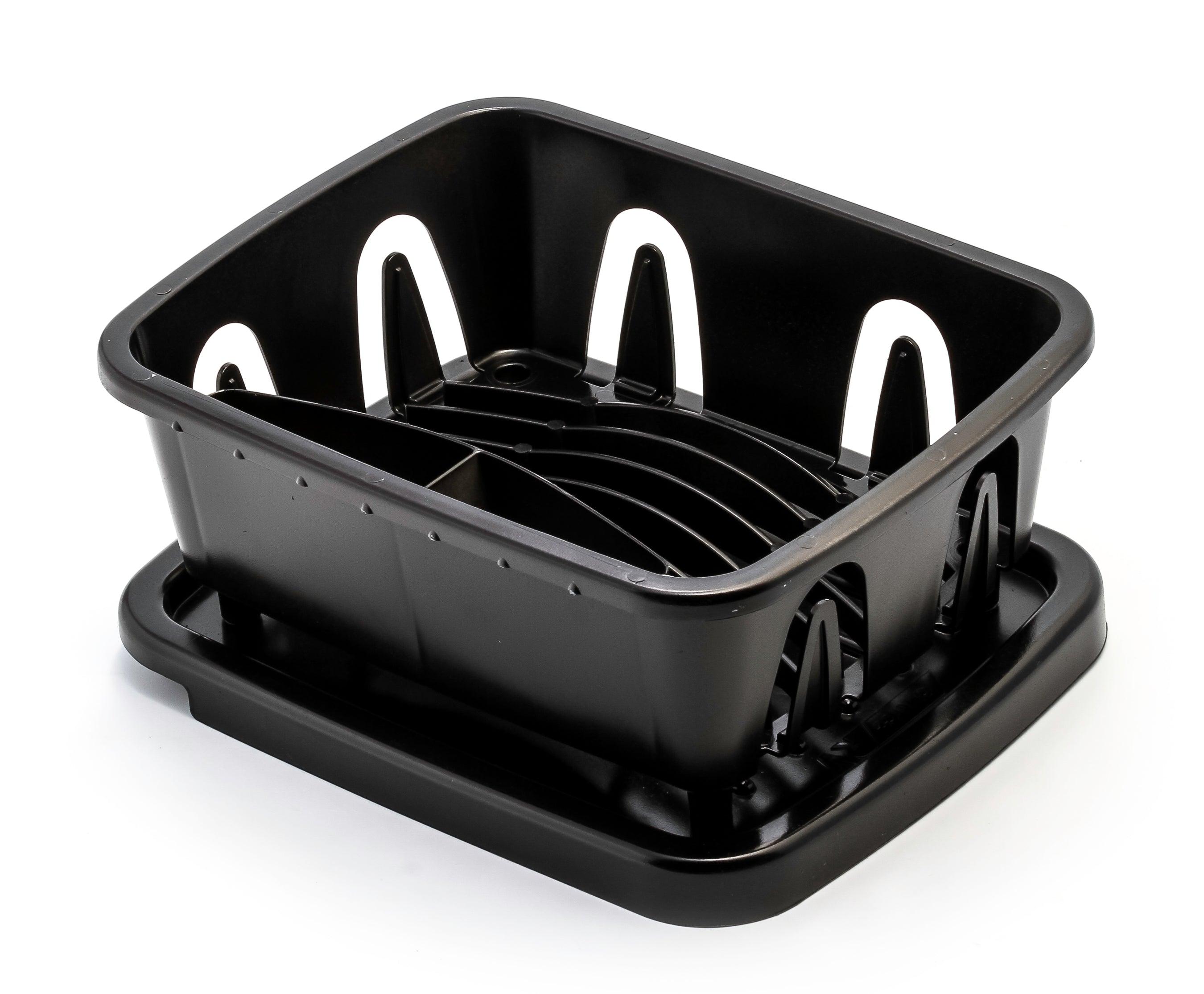 Camco RV Mini Dish Drainer and Sloped Tray, Compact Drying Rack for Small Sinks
