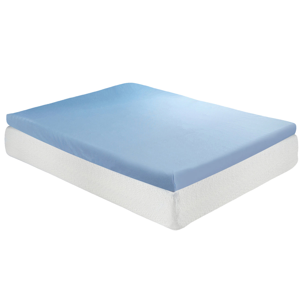 Roost Sleep Cool Cloud 3" Memory Foam Twin XL Mattress Topper with Cover, Blue
