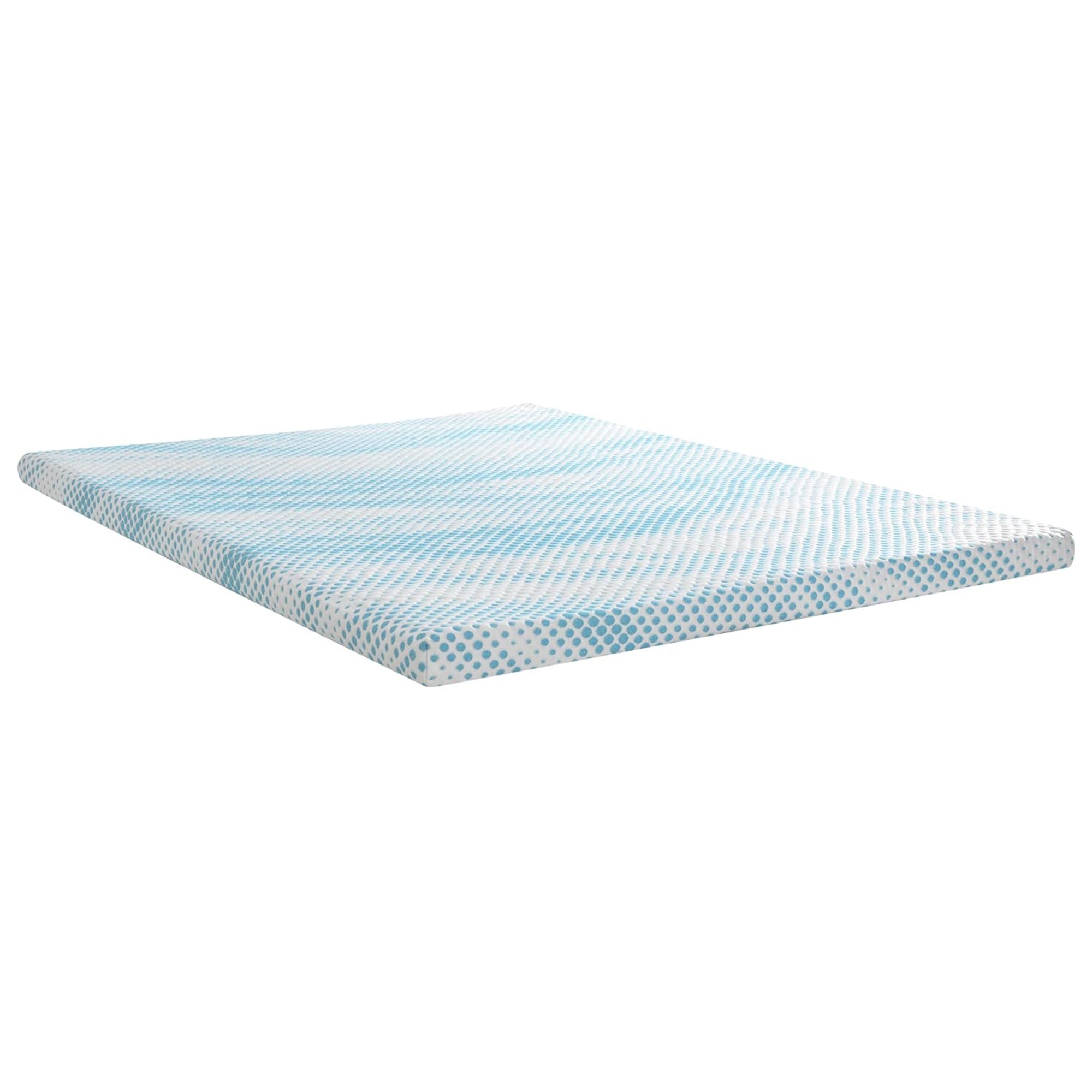 Roost Sleep Cool Cloud Supreme 3" Memory Foam Twin Mattress Topper, Blue