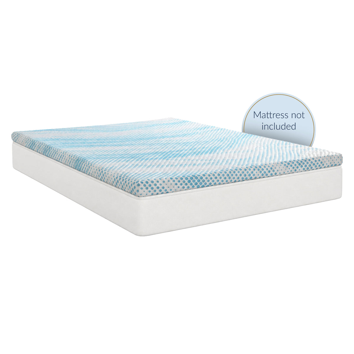 Roost Sleep Cool Cloud Supreme 3" Memory Foam Cali King Mattress Topper, Blue