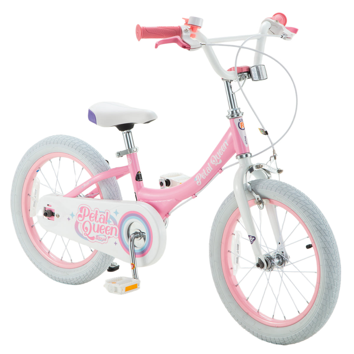 RoyalBaby Petal Queen Outdoor Kid's Bicycle with Kickstand, 16 Inch, Pink