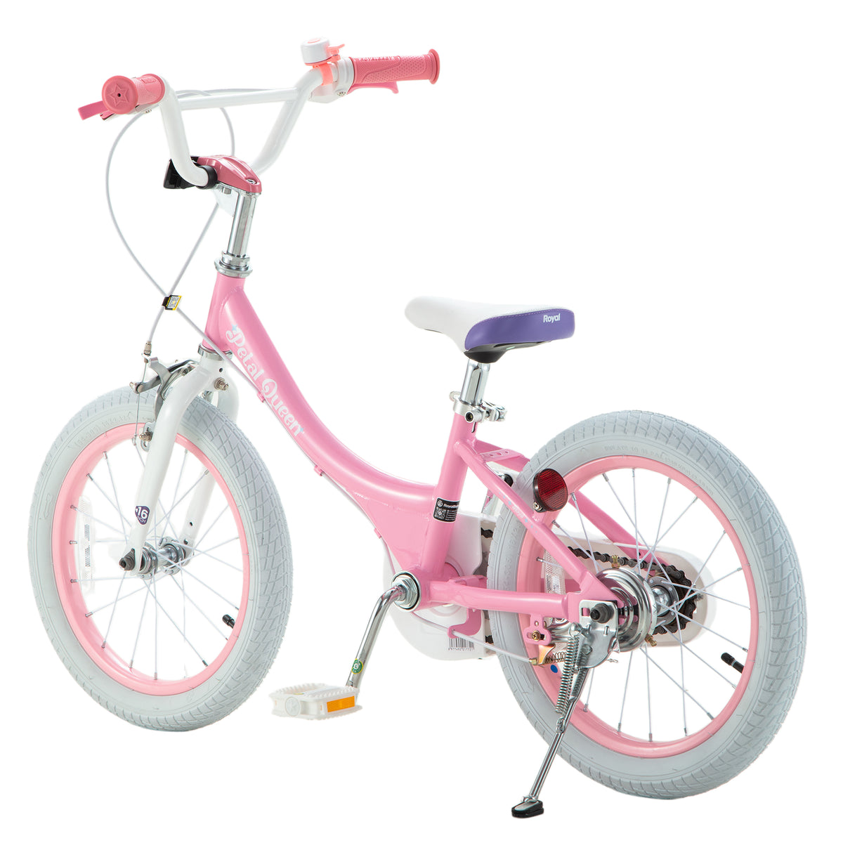RoyalBaby Petal Queen Outdoor Kid's Bicycle with Kickstand, 16 Inch, Pink