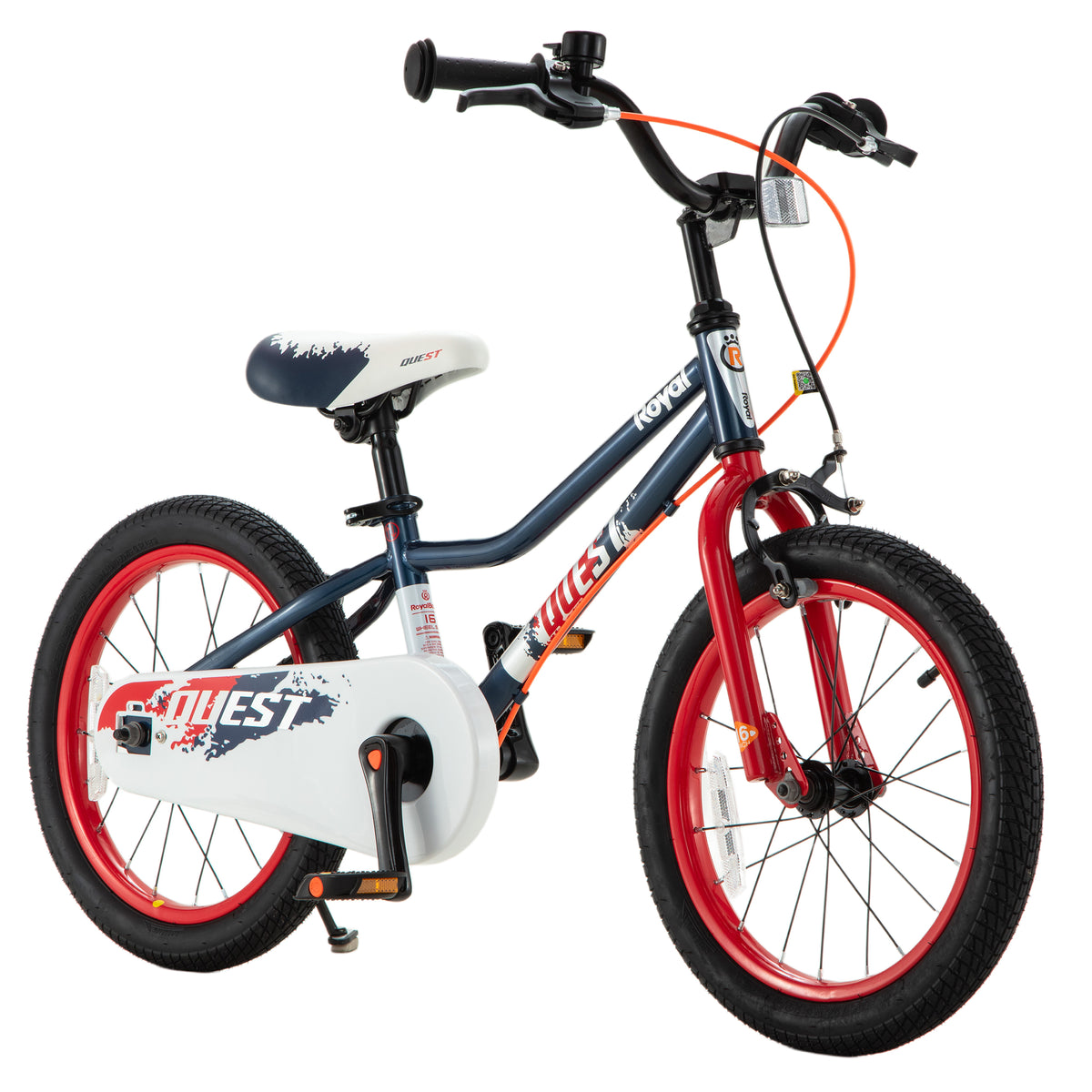 RoyalBaby Quest Outdoor Kid's Bicycle with Kickstand, 16 Inch Wheel, Blue/Red