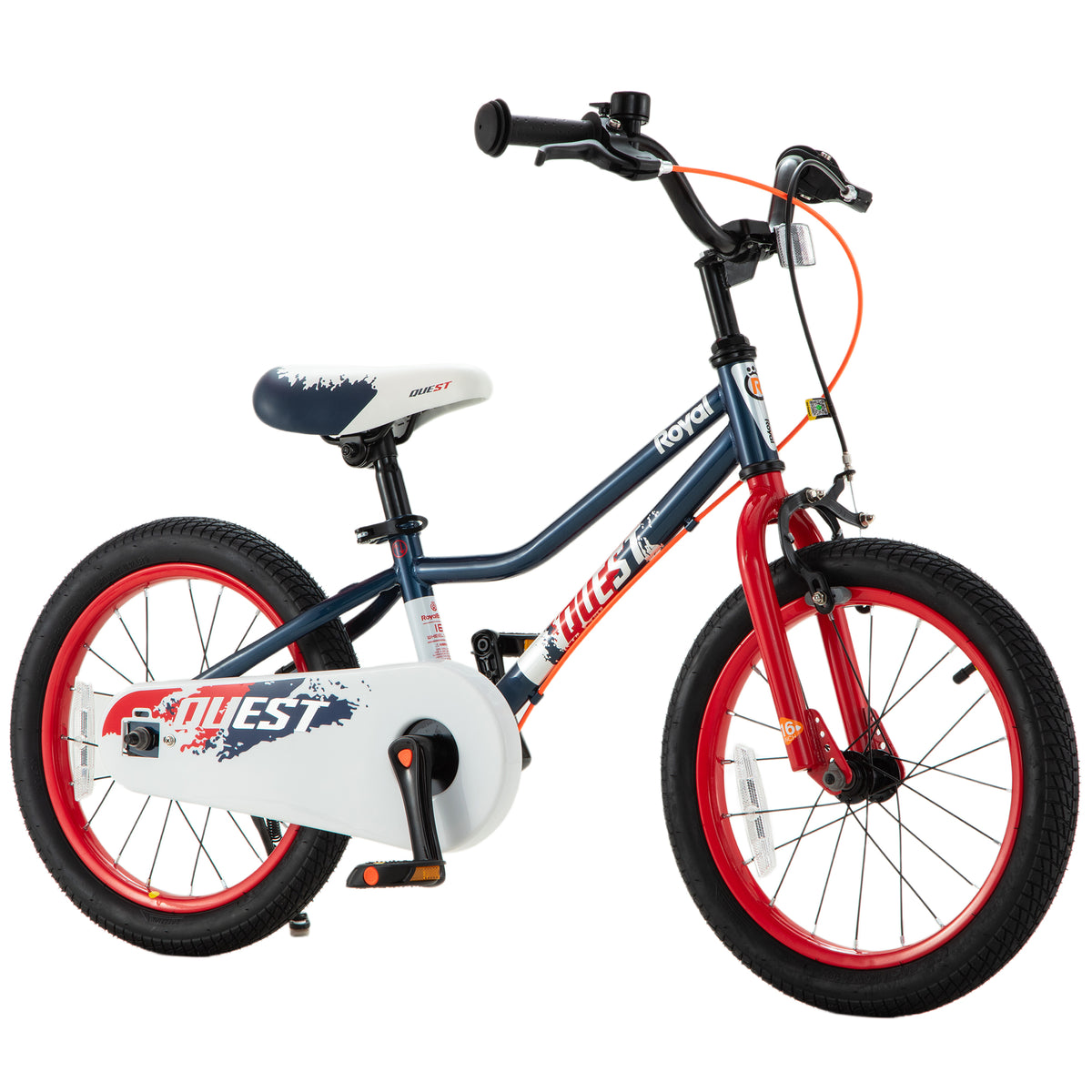 RoyalBaby Quest Outdoor Kid's Bicycle with Kickstand, 16 Inch Wheel, Blue/Red