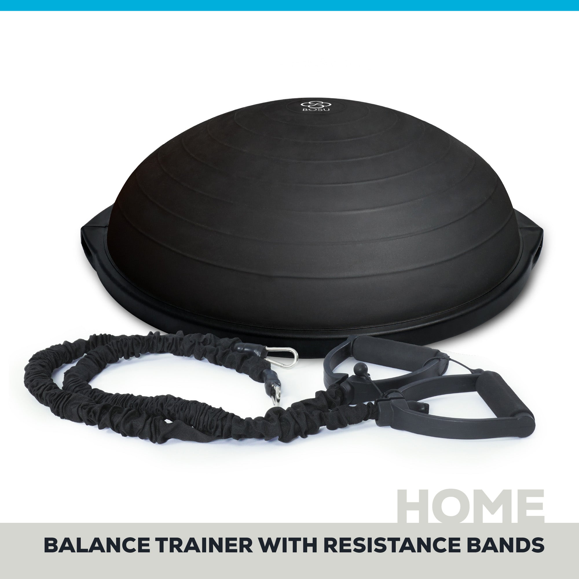 Bosu Home Balance Trainer for Strength, Flexibility, and Cardio Workouts, Black - VMInnovations