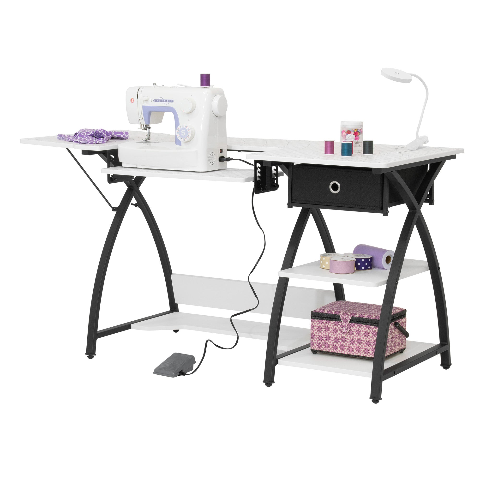 Sew Ready Comet Plus Craft Sewing Table with Accurate Fabric Cutting Grid-Top (Open Box)