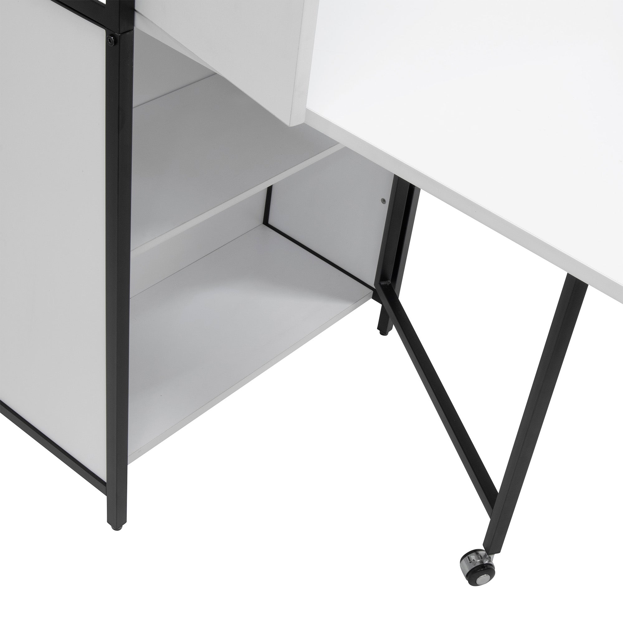 Sew Ready Folding Craft Armoire Cabinet, Multipurpose Workstation with Table - VMInnovations