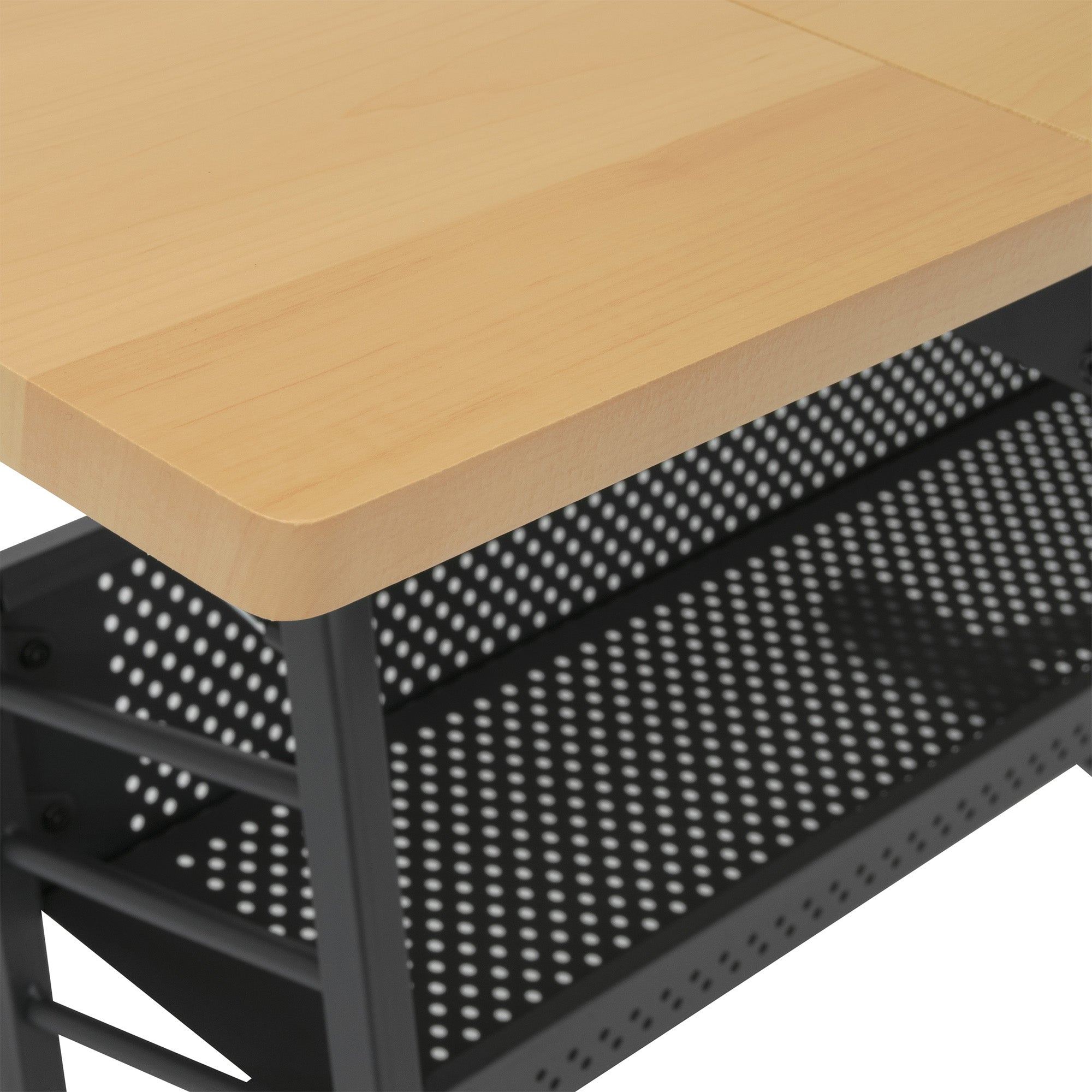 Sew Ready Eclipse Hobby Sewing Table with Storage Drawer and Shelves, Maple