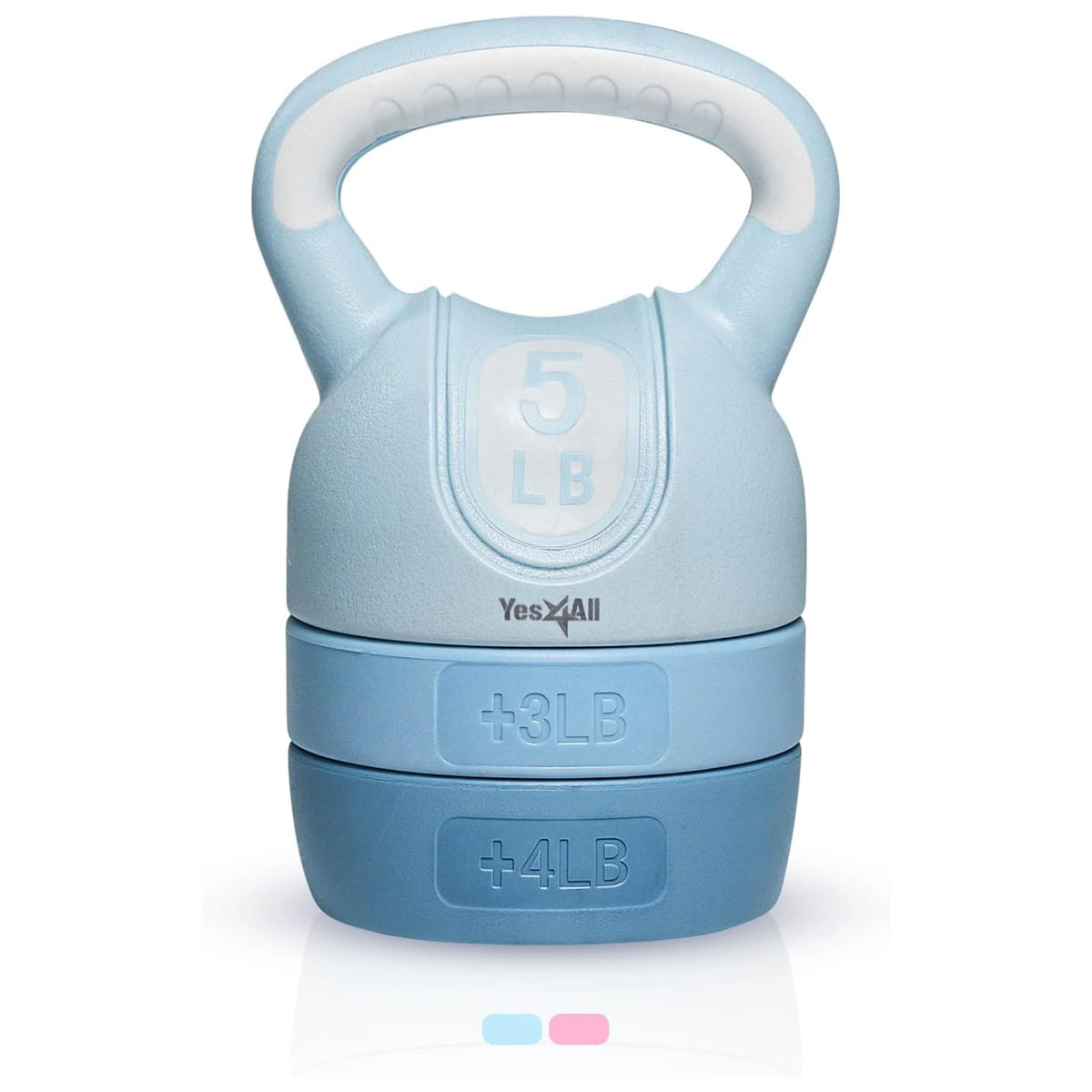 Yes4All 12 Pound Adjustable Kettlebell, Cast Iron Weight for Strength Training