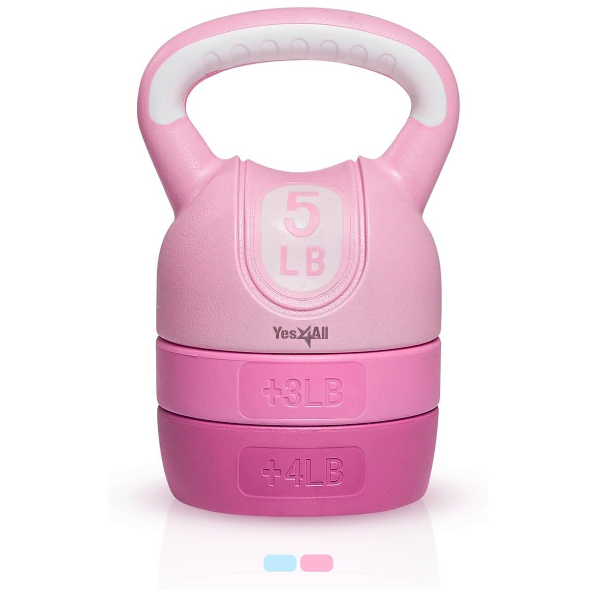 Yes4All 12 Pound Adjustable Kettlebell, Cast Iron Weight for Strength Training