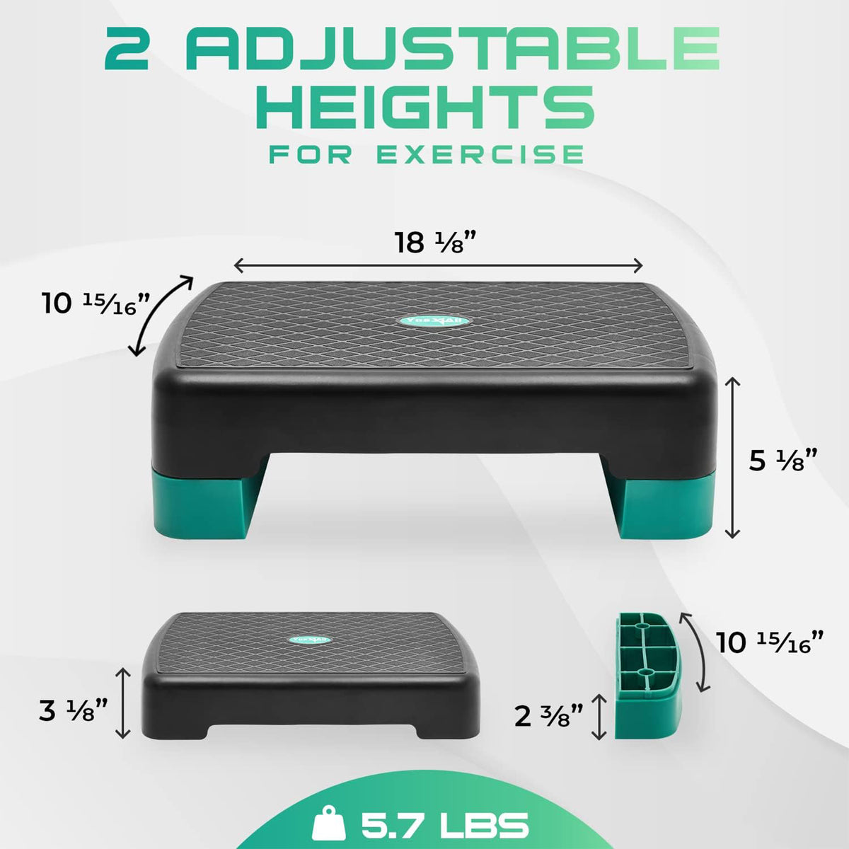 Yes4All Aerobic Exercise Step Platform Workout Stepper with Risers for Home Gym