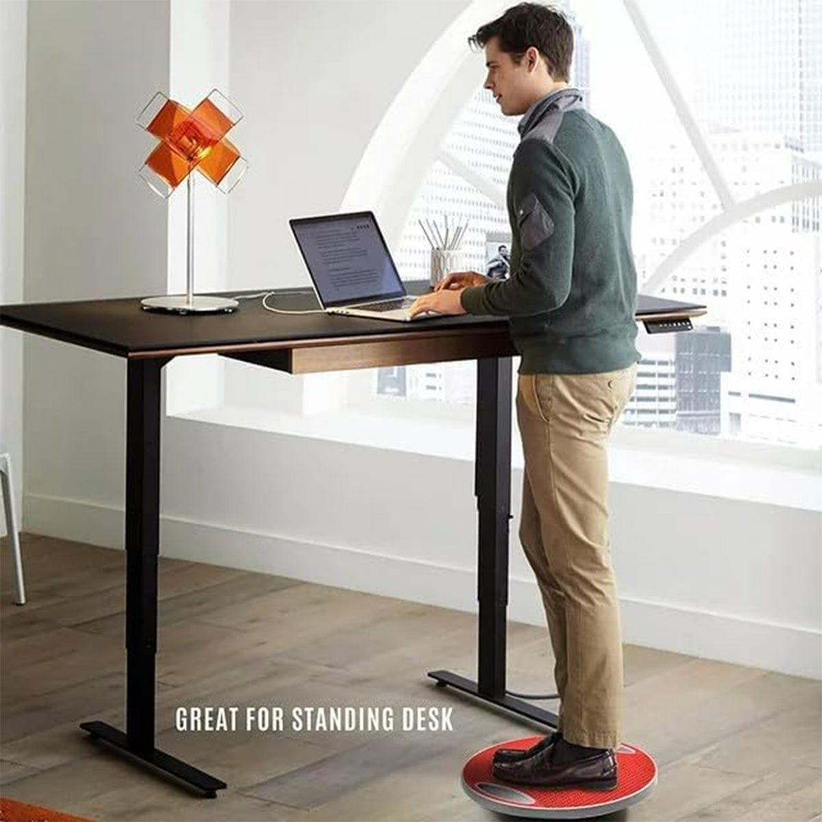 Yes4All Premium Wobble Balance Board Plastic Stability Trainer with Handles