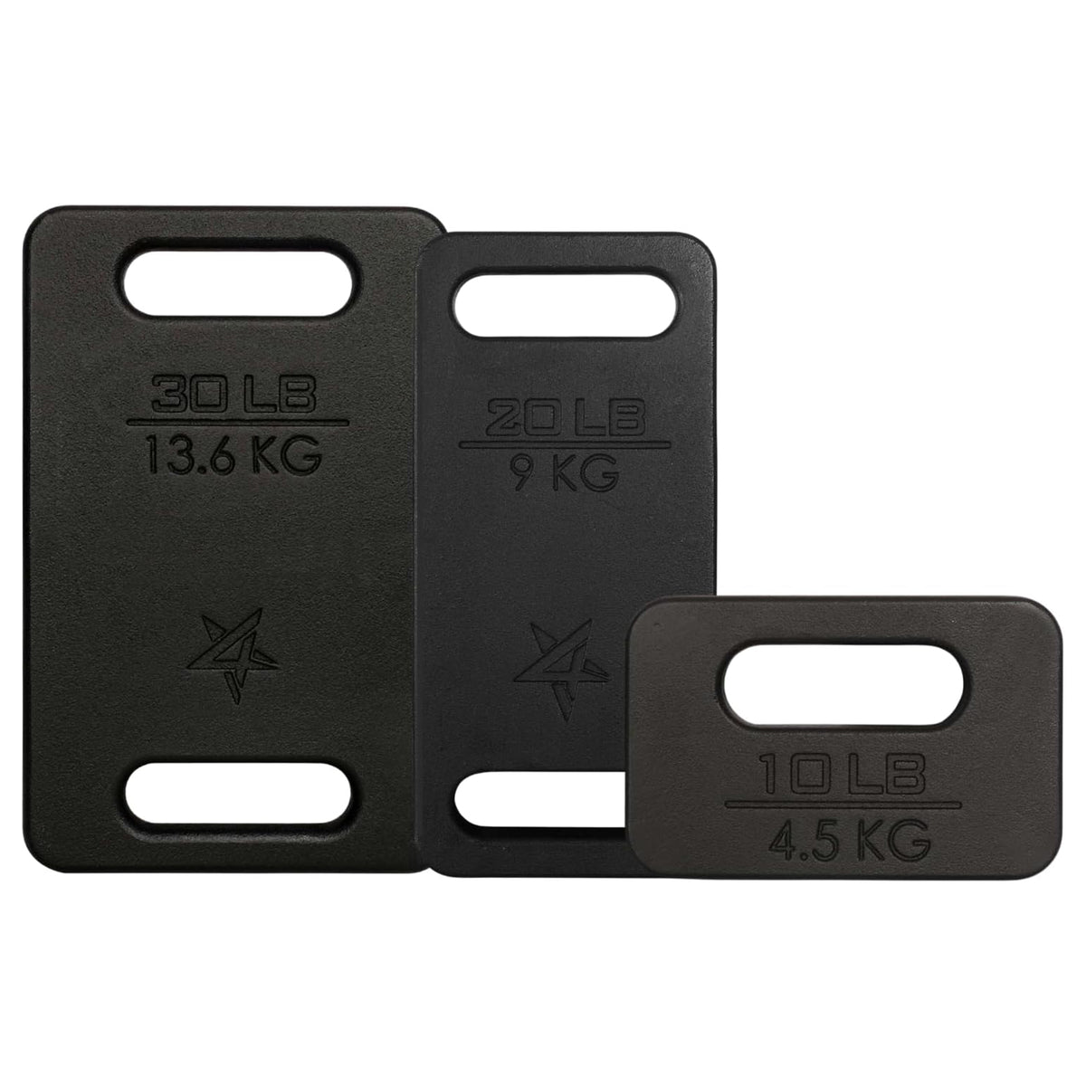 Yes4All Cast Iron Rucking Weight Set for Backpack with Handle, 10lb, 20lb, &30lb