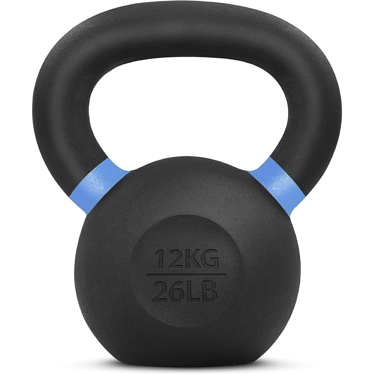 Yes4All 26-Pound Powder Coated Cast Iron Kettlebell Pair with Non-Slip Handle