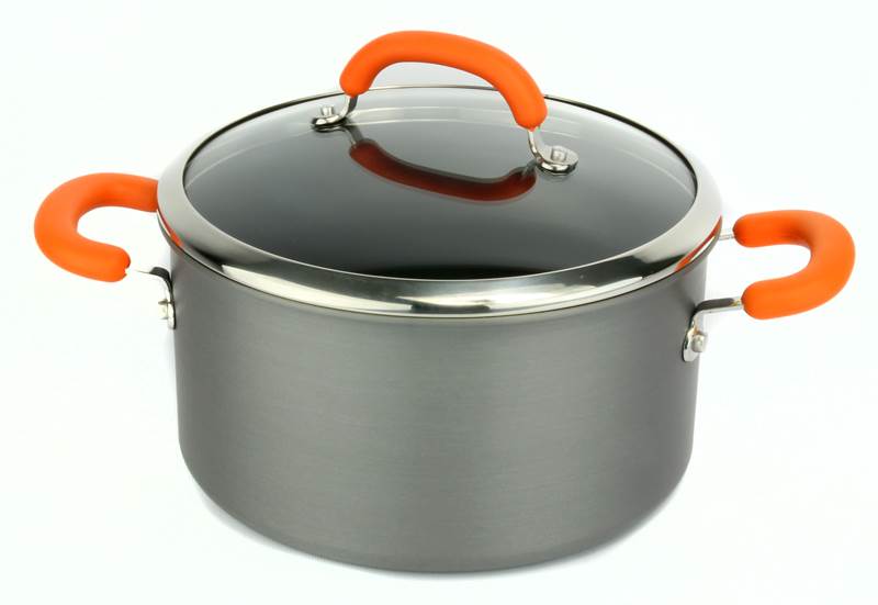 Rachael Ray 10-Piece Hard Anodized Cookware Set Nonstick Pots Pans Orange