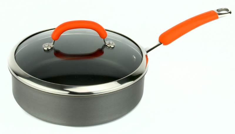 Rachael Ray 10-Piece Hard Anodized Cookware Set Nonstick Pots Pans Orange
