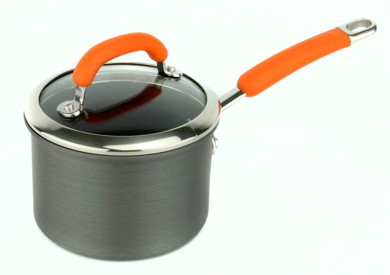 Rachael Ray 10-Piece Hard Anodized Cookware Set Nonstick Pots Pans Orange