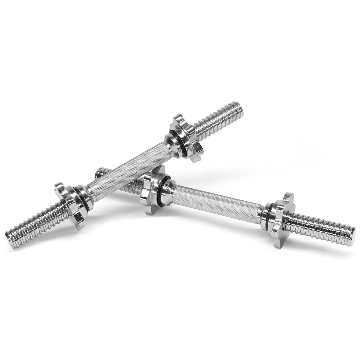 Yes4All Threaded Dumbbell Handle Set with Rubber Non-Slip Grip, 14 Inch, 2 Pack