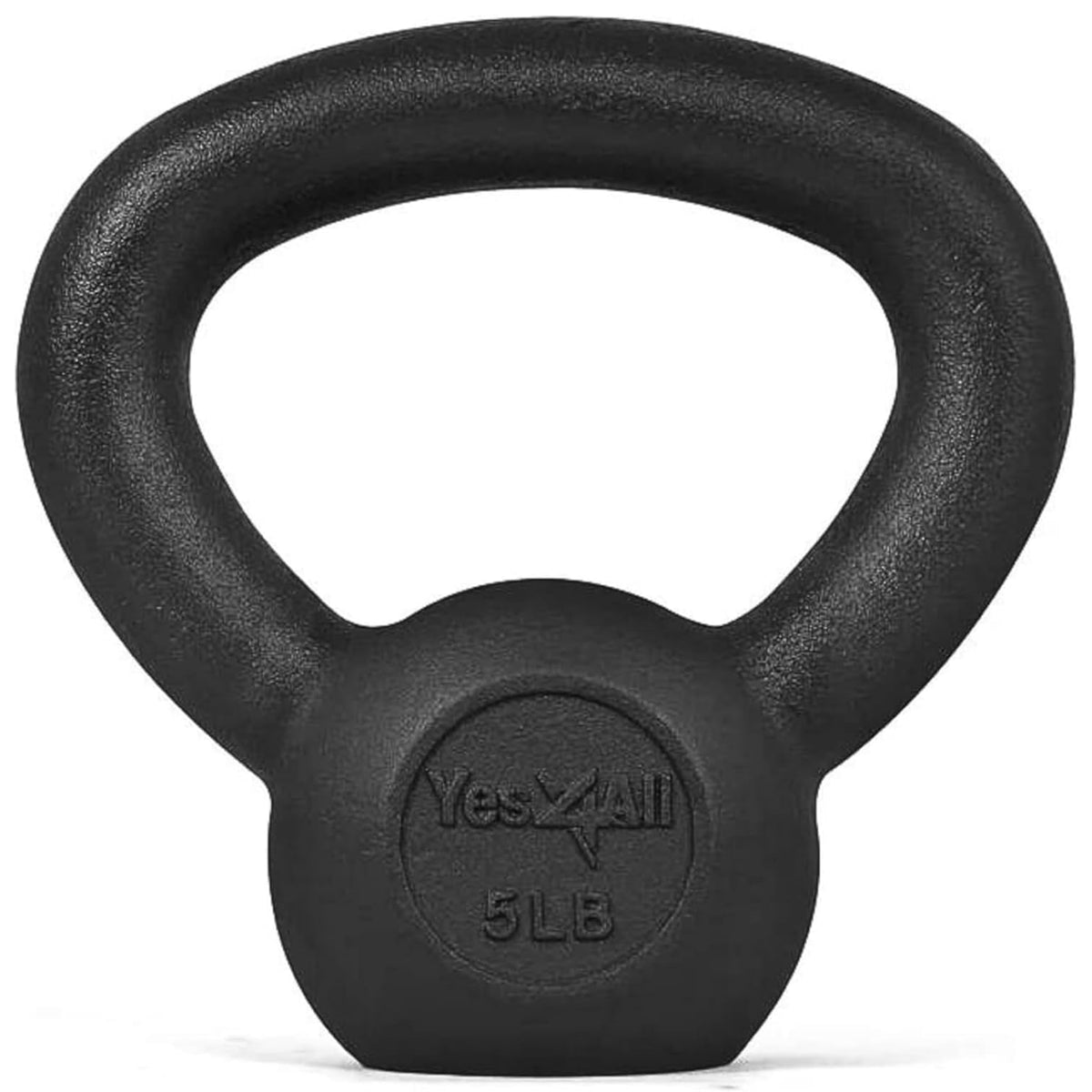 Yes4All Cast Iron Kettlebell for Home Gym Training, 45 Lbs, Black, Set of 2