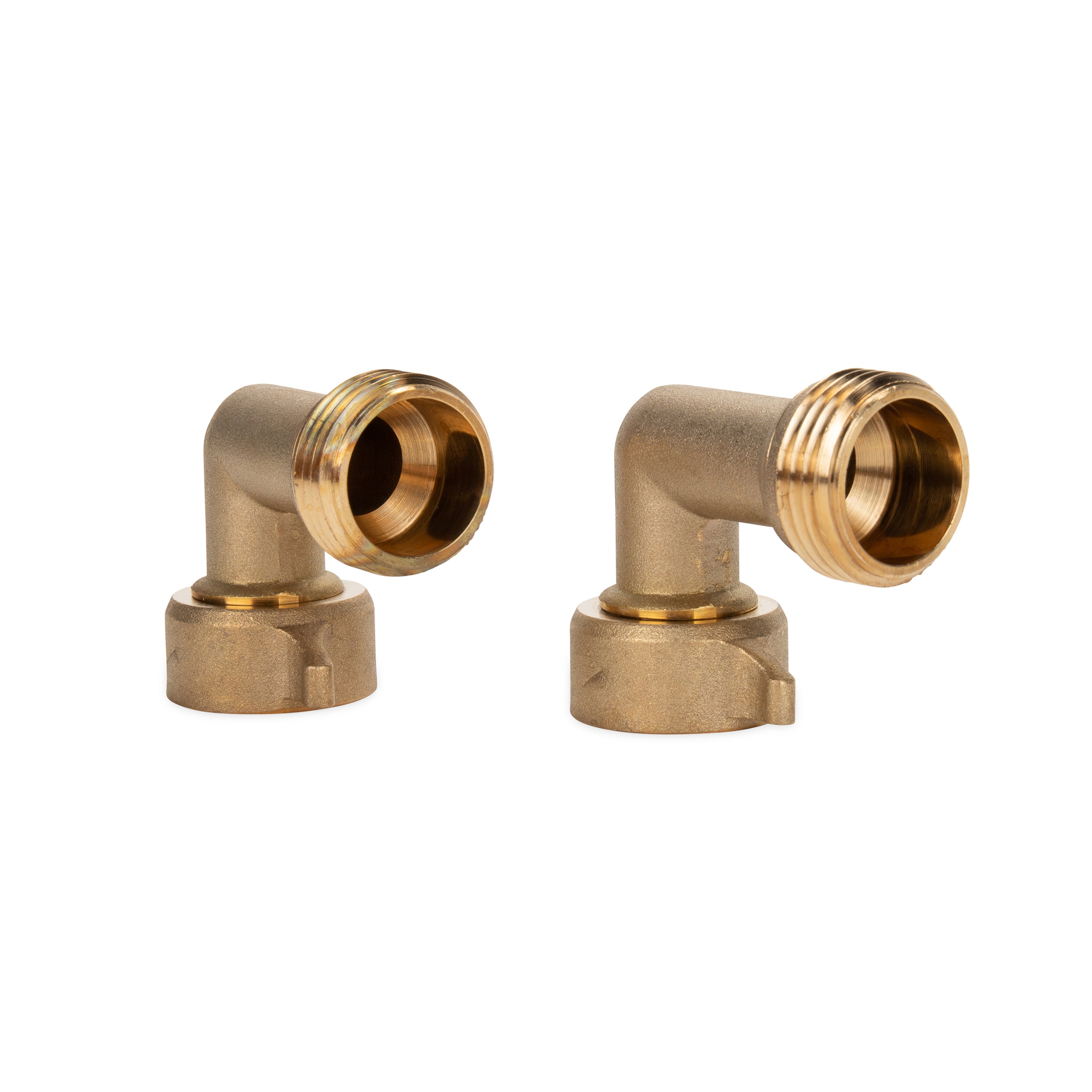 Camco 2 Pack 90-Degree Hose Elbow for RV Water Hoses, Solid Brass Construction