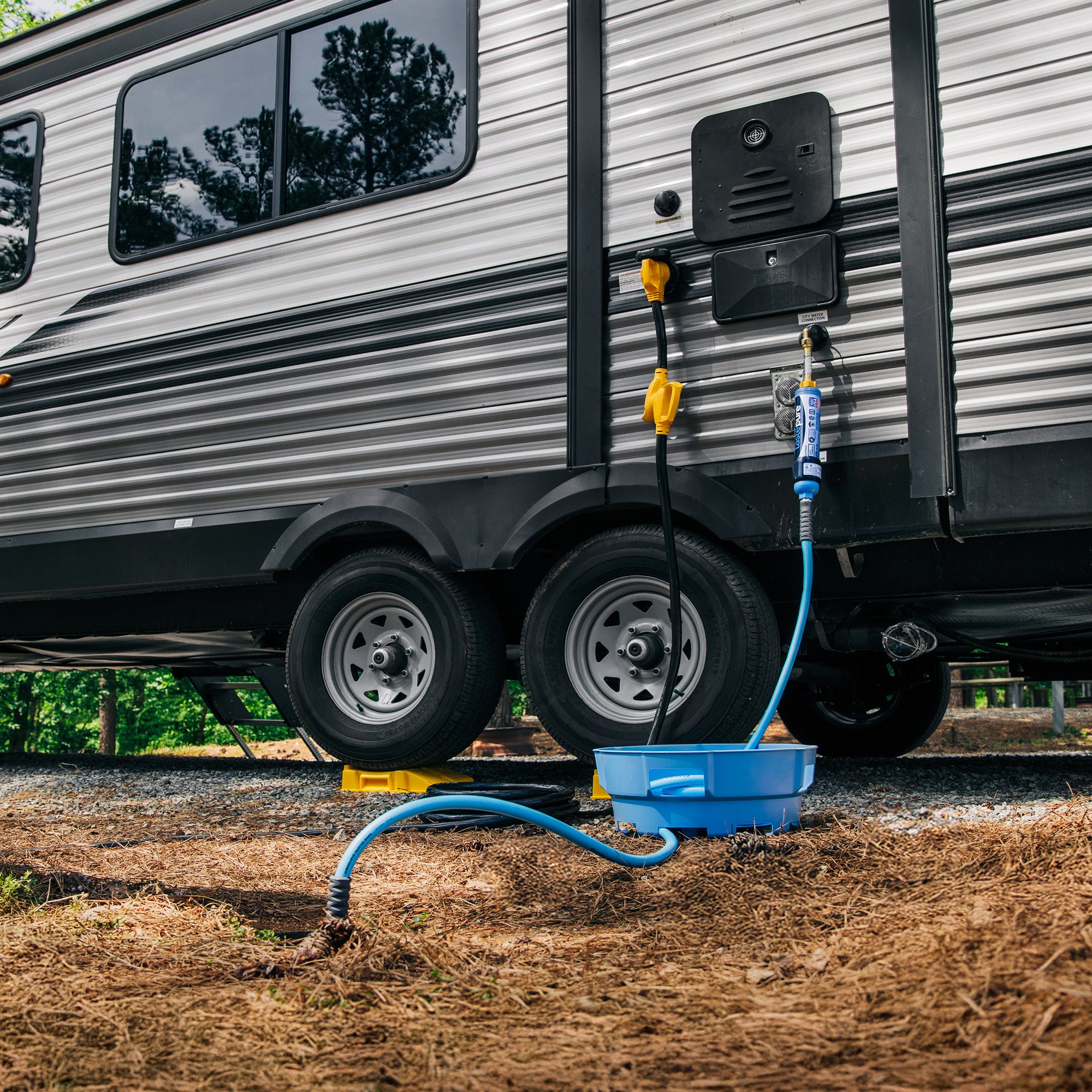 Camco EVOFlex 25 Ft RV Drinking Water Hose with Extra Flexible Design, Blue - VMInnovations