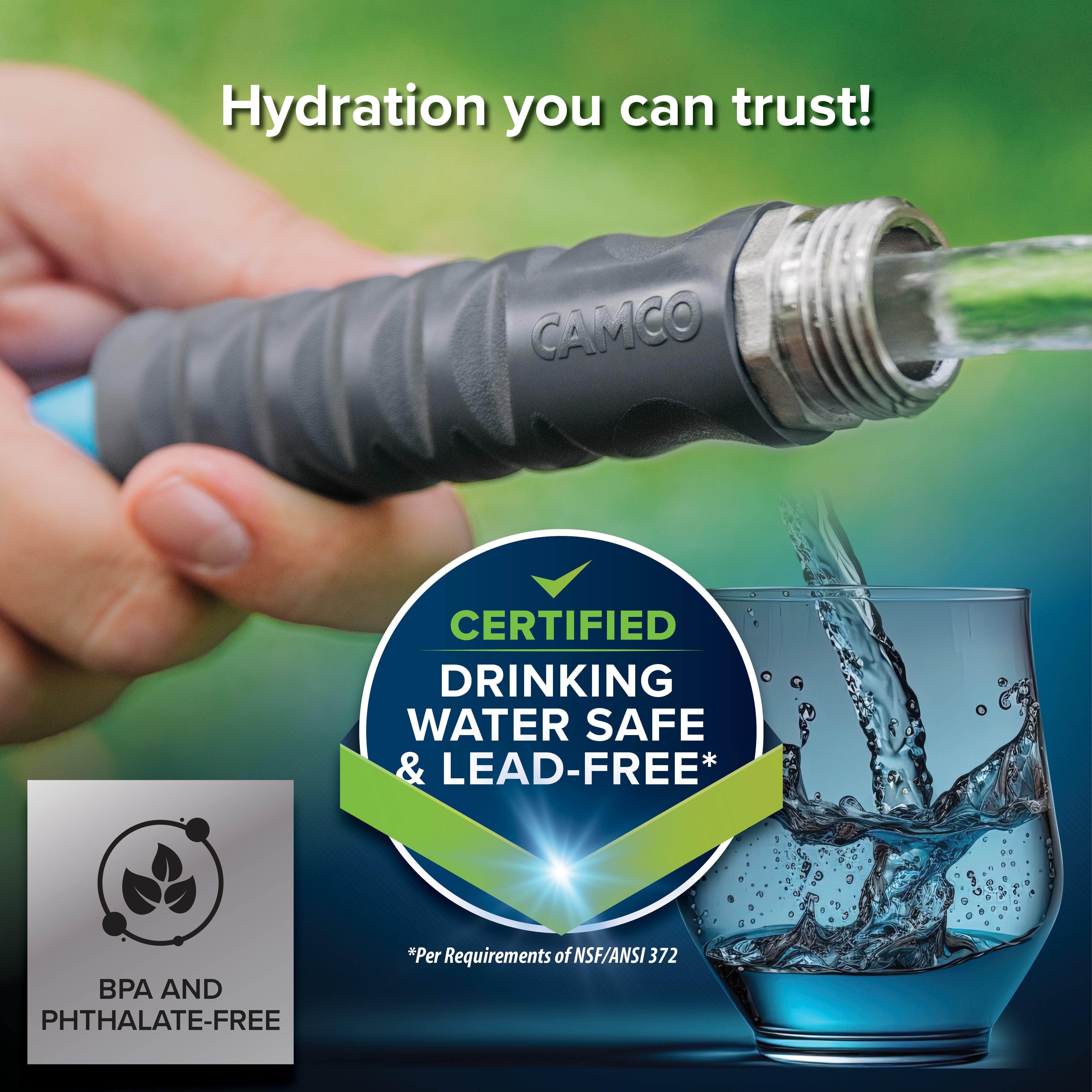 Camco EVOFlex 35 Ft RV Drinking Water Hose with Extra Flexible Design, Blue