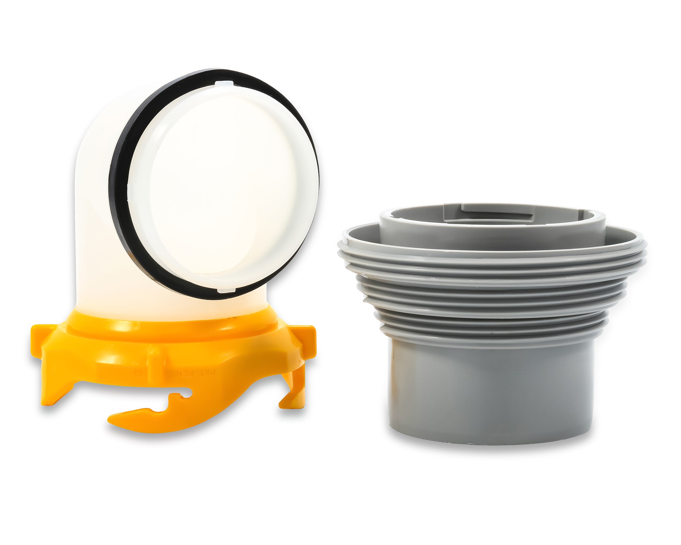 Camco Revolution RV Sewer Hose Elbow with 4-in-1 Adapter, 360-Degree Swivel - VMInnovations