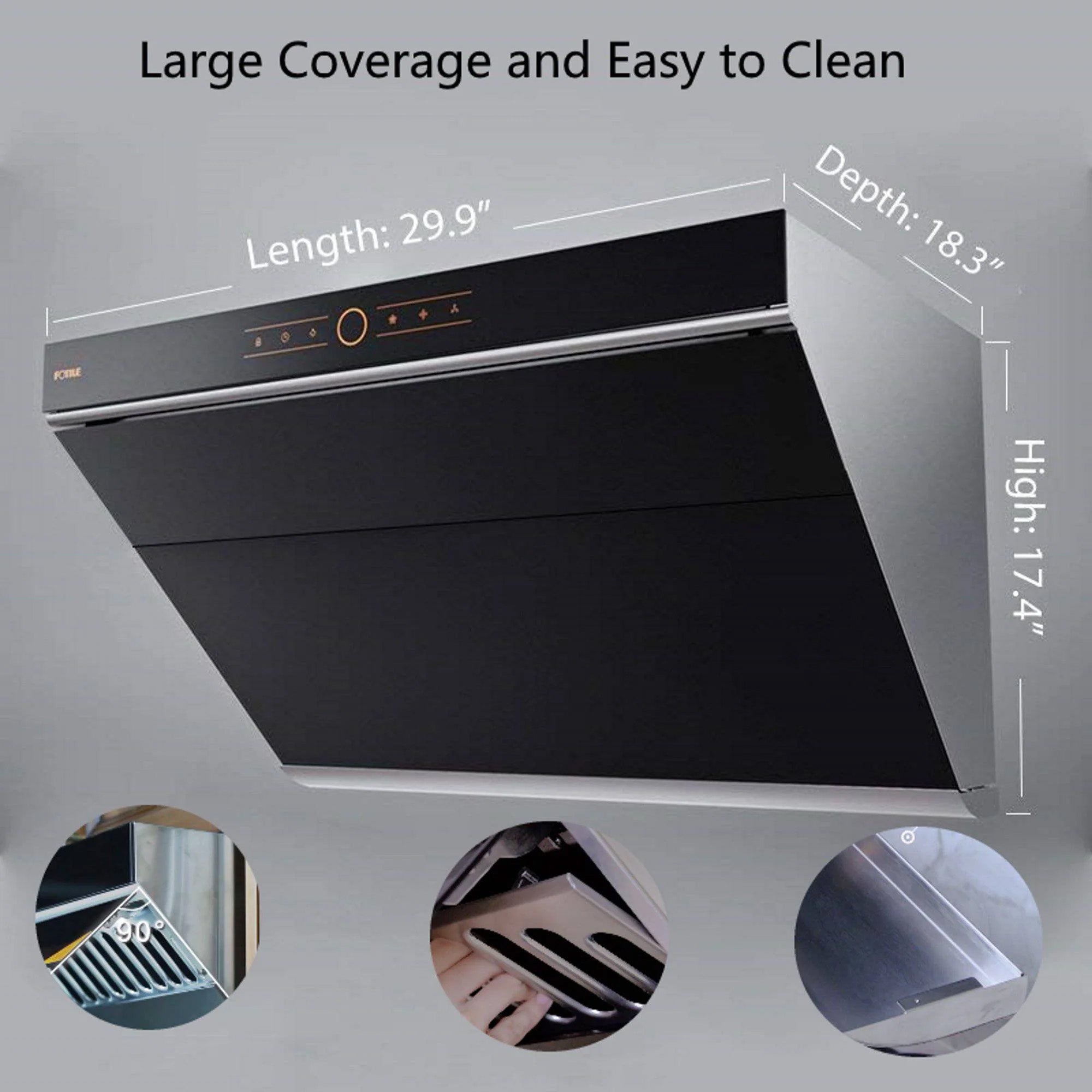 FOTILE 30" Range Hood with Unique Side Draft Design, Under Cabinet or Wall Mount - VMInnovations