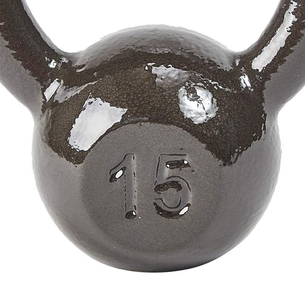 BalanceFrom 15LB Cast Iron Kettlebell for Home Gym Strength Training Exercise