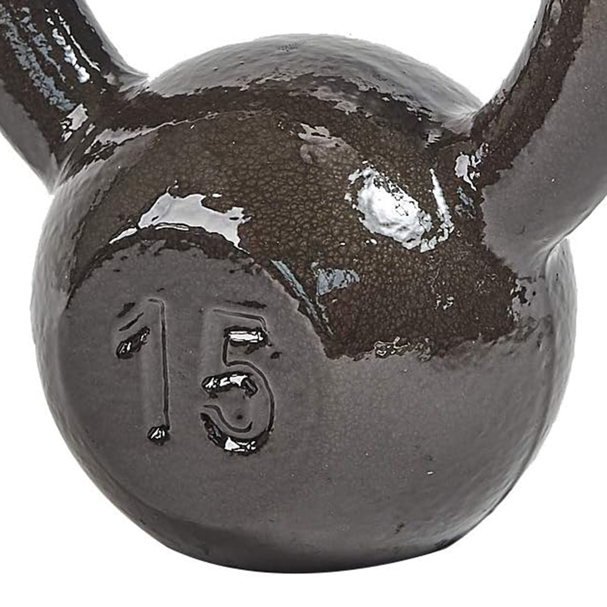 BalanceFrom 15LB Cast Iron Kettlebell for Home Gym Strength Training Exercise