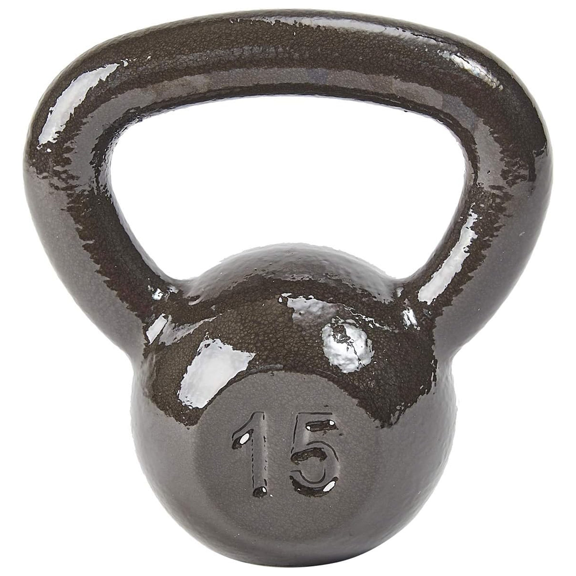 BalanceFrom 15LB Cast Iron Kettlebell for Home Gym Strength Training Exercise