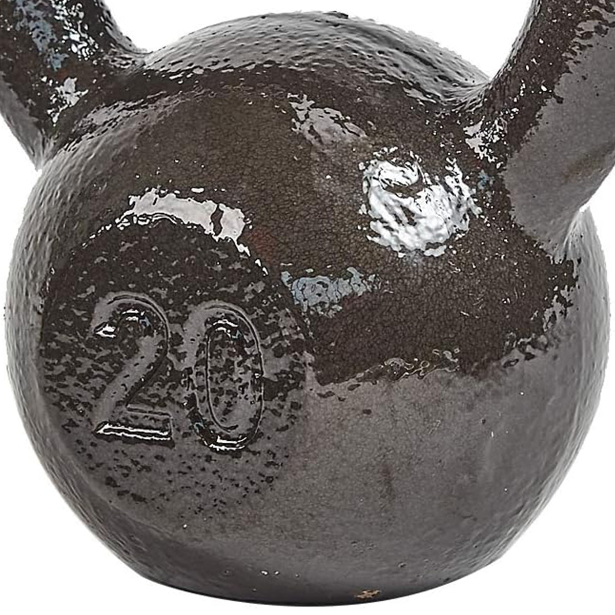 BalanceFrom Cast Iron Kettlebell for Home Gym Strength Training, 20 Lb, Grey