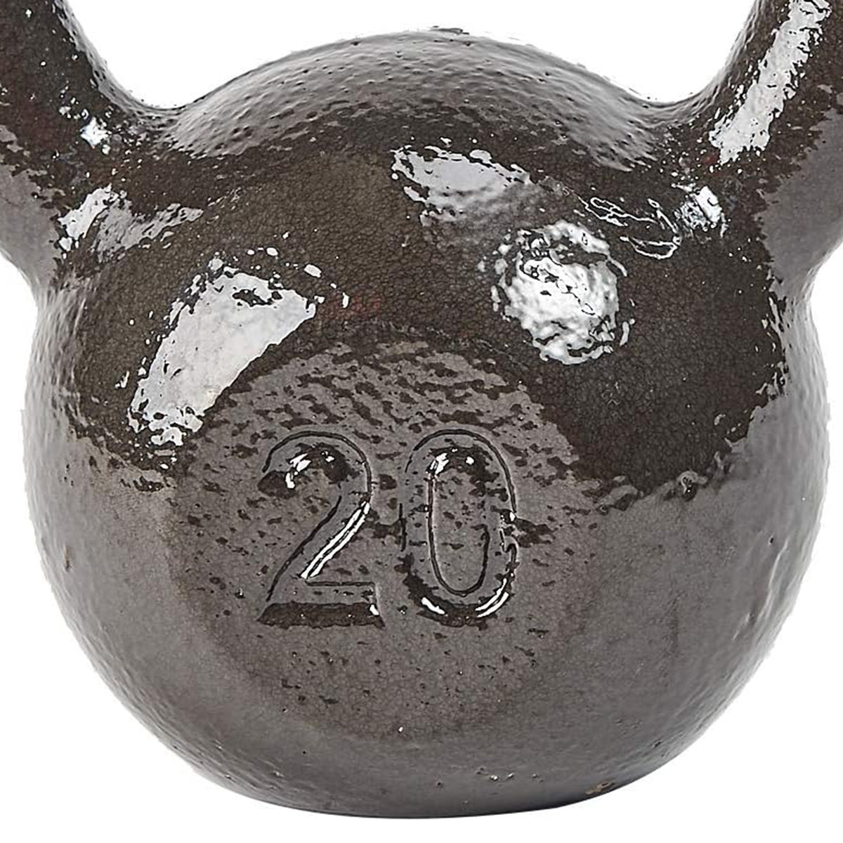 BalanceFrom Cast Iron Kettlebell for Home Gym Strength Training, 20 Lb, Grey