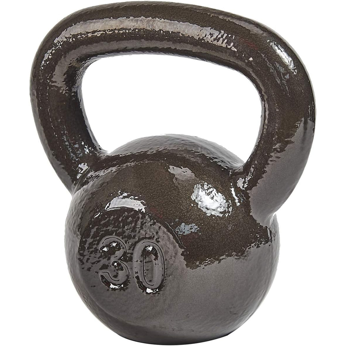 BalanceFrom Cast Iron Kettlebell for Home Gym Strength Training, 30 Lb, Grey