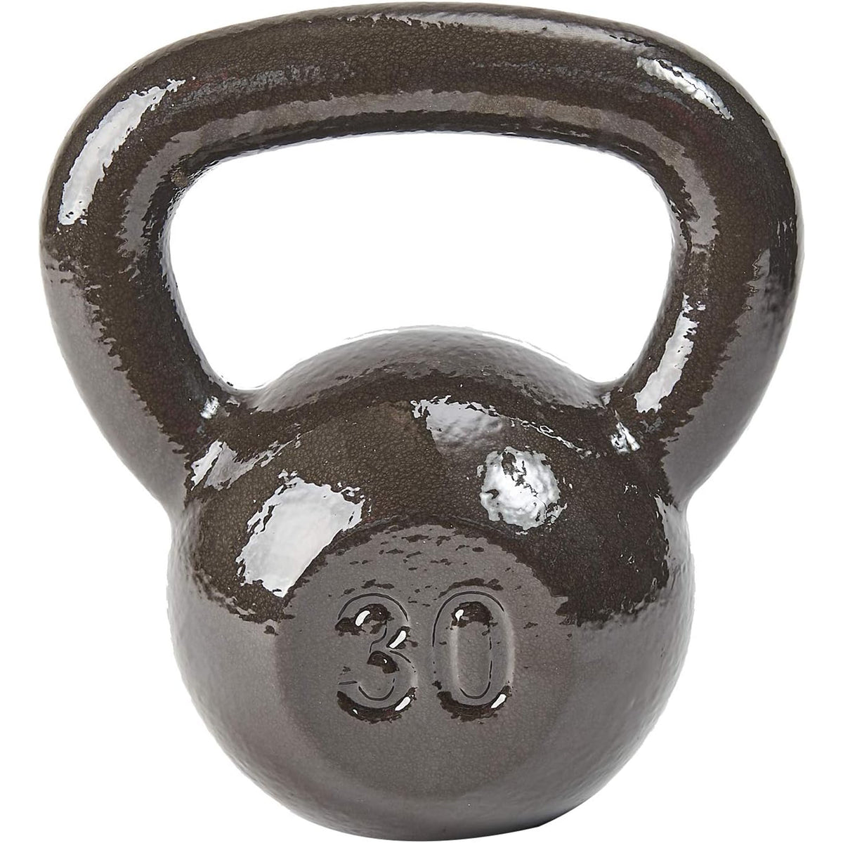 BalanceFrom Cast Iron Kettlebell for Home Gym Strength Training, 30 Lb, Grey
