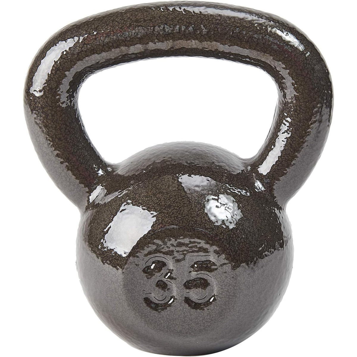 BalanceFrom Cast Iron Kettlebell for Home Gym Strength Training, 35 Lb, Grey