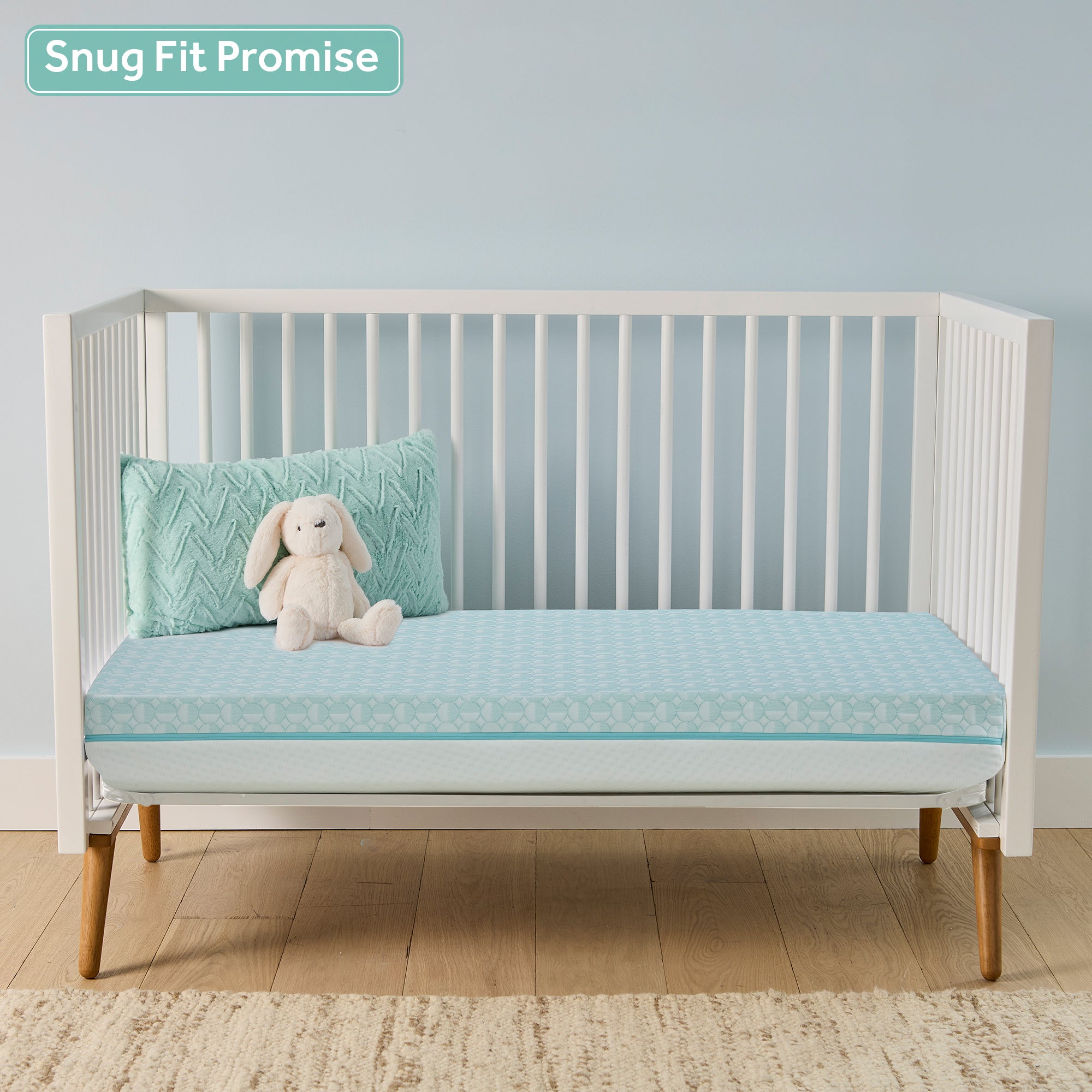 Sealy Baby 2 Stage Infant Crib Mattress Plus Toddler Bed Fit, Firm Rest, Airie