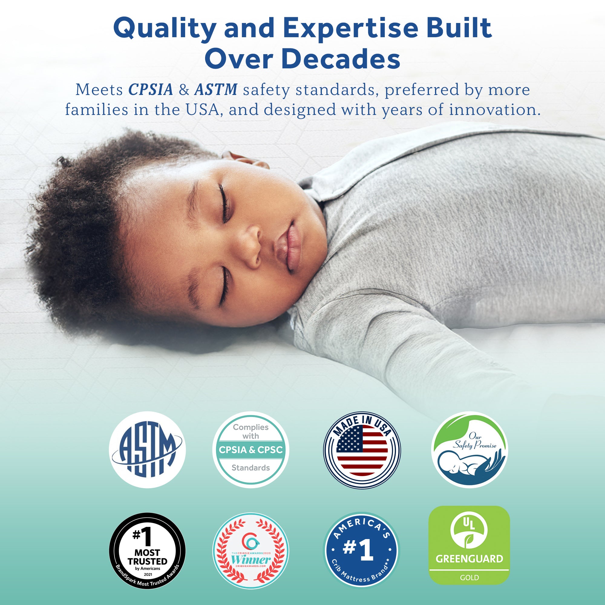 Sealy Baby 2 Stage Infant Crib Mattress Plus Toddler Bed Fit, Firm Rest, Airie