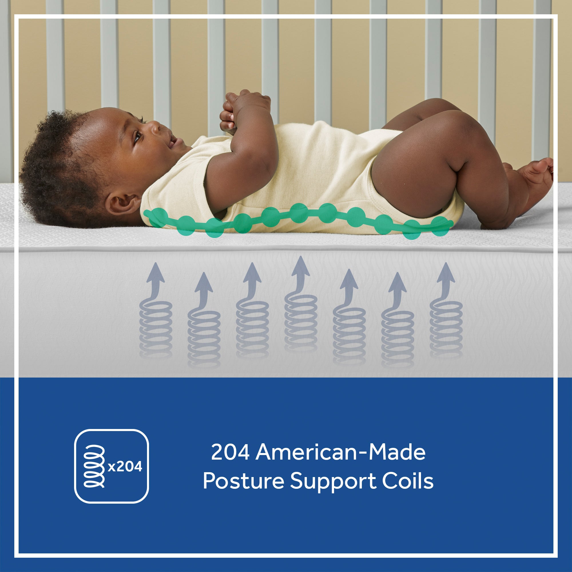 Sealy Baby 2 Stage Infant Crib Mattress Plus Toddler Bed Fit, Aqua (Open Box)