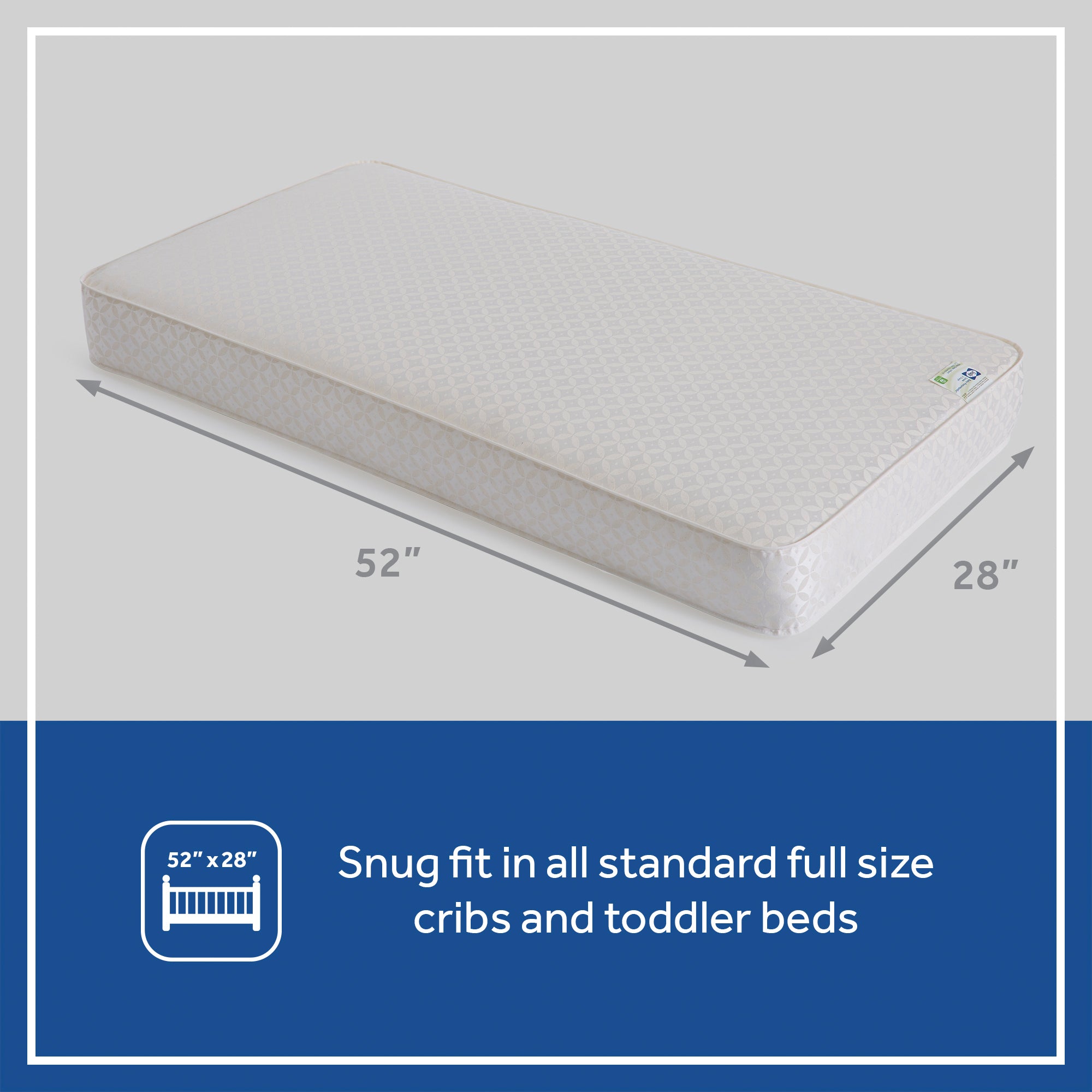 Sealy Baby 2 Stage Infant Crib Mattress Plus Toddler Bed Fit, Posturepedic Grow