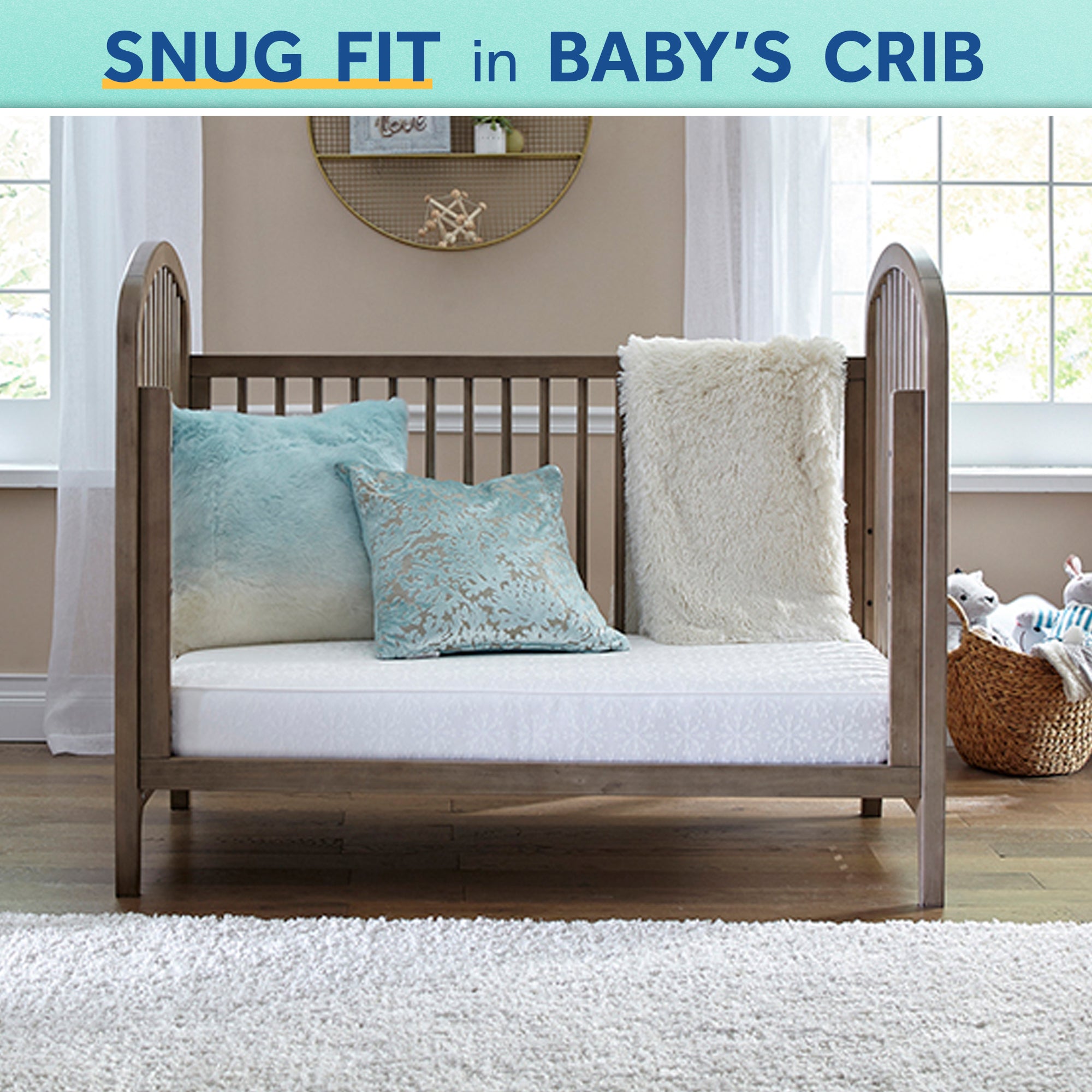 Sealy Baby 2 Stage Infant Crib Hybrid Mattress, Toddler Bed Fit, Cool Comfort