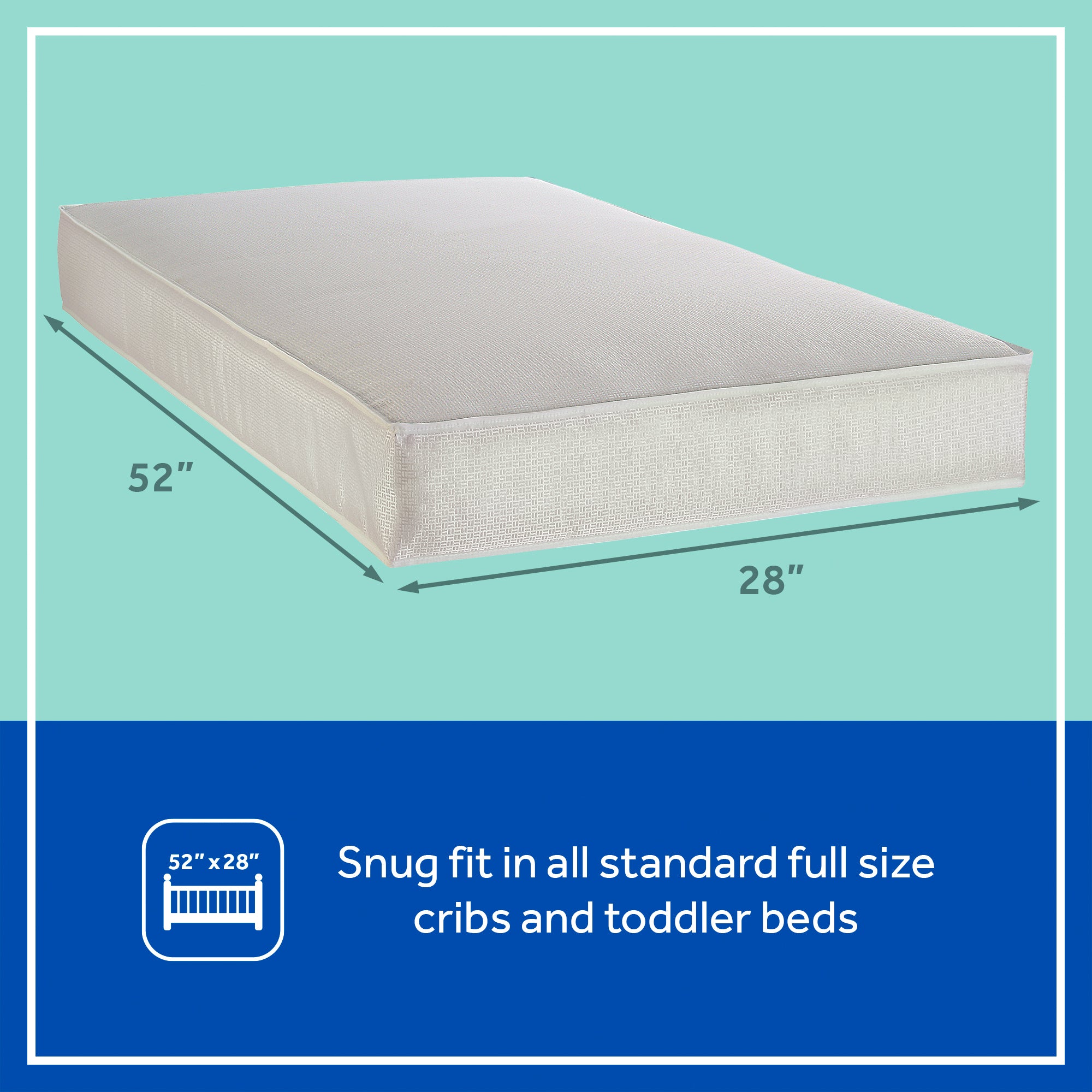 Sealy Baby 2 Stage Infant Crib Hybrid Mattress Plus Toddler Bed Fit, OptiCool