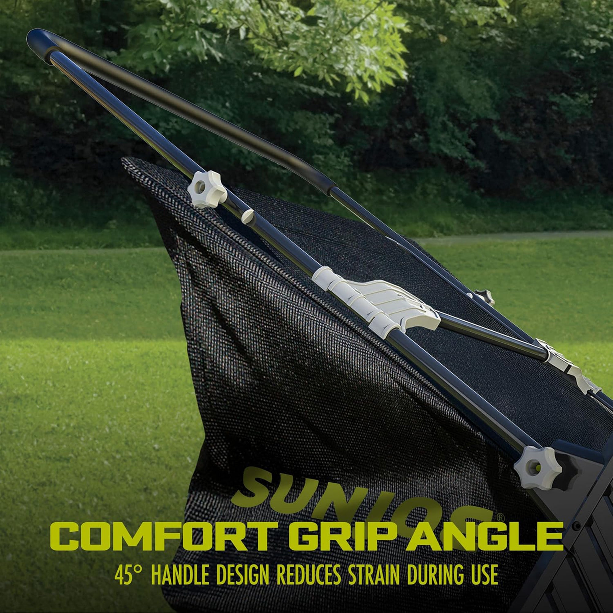 Sun Joe Manual Leaf Sweeper, Lightweight 21" Yard Lawn Tool with Collection Bag