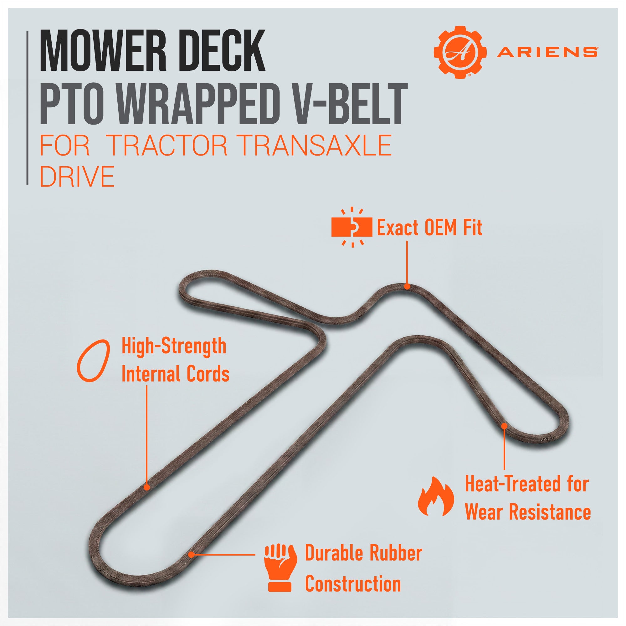 Ariens Zero Turn Mower Tractor Transaxle Drive Raw Edge V-Belt Replacement Part