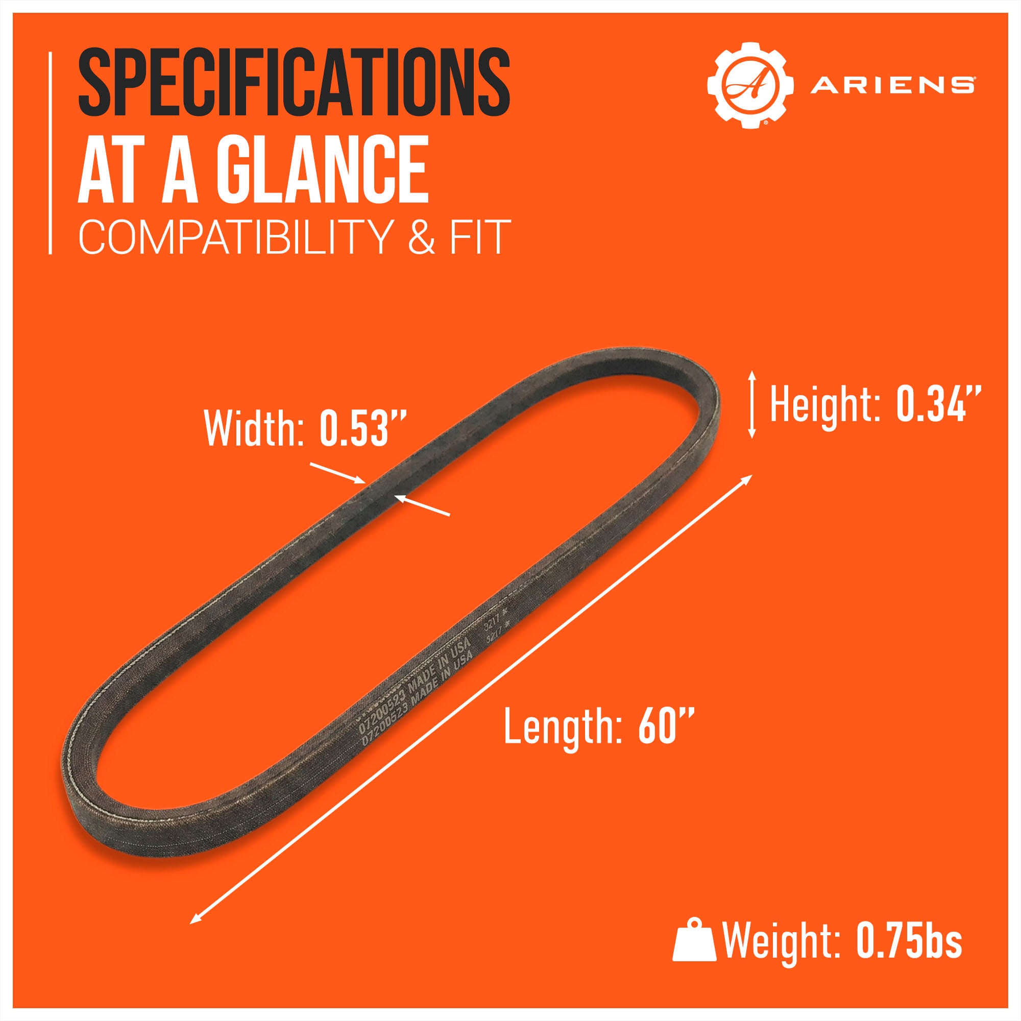 Ariens 42" Zero Turn Mower Tractor Deck PTO Wrapped V-Belt Clutching Replacement - VMInnovations