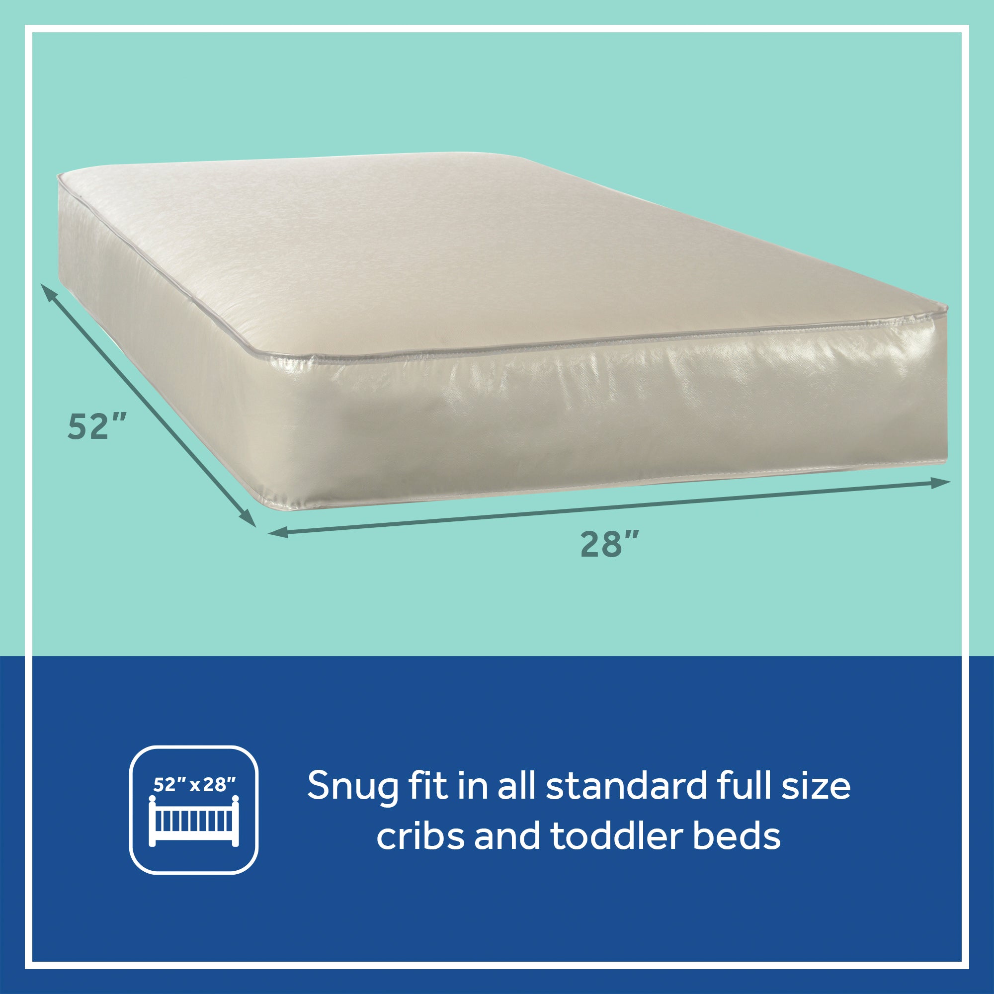 Sealy Baby 2 Stage Infant Crib Mattress Plus Toddler Bed Fit, (Open Box) - VMInnovations