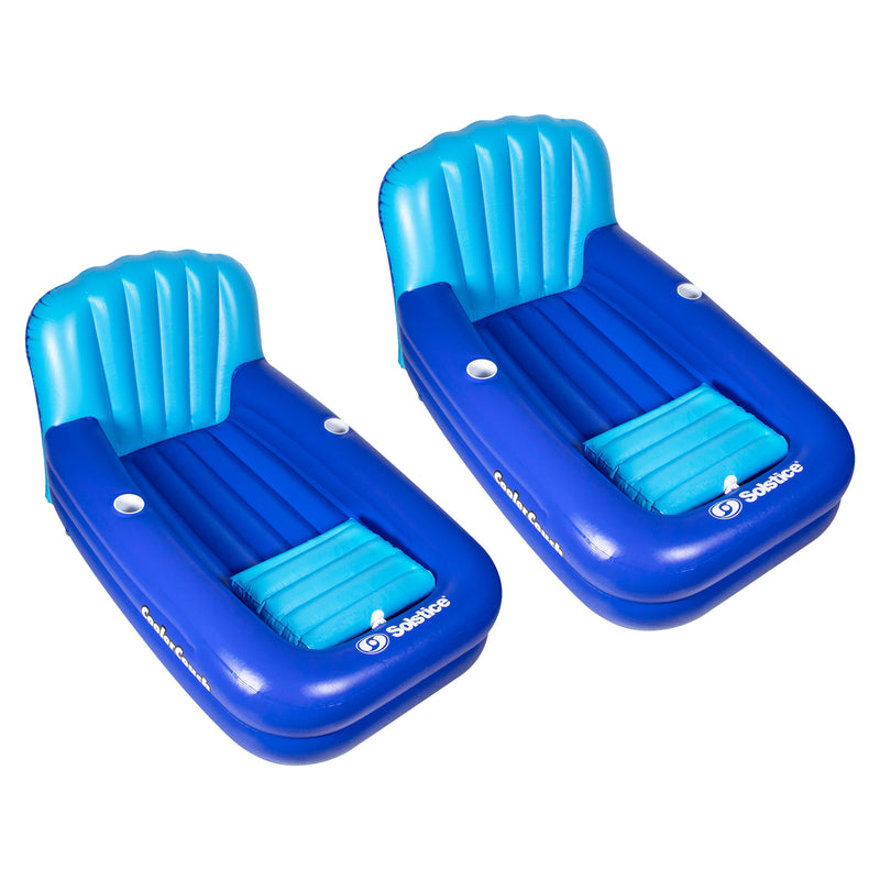 Swimline 15181SF Inflatable Swimming Pool Floating Lounger Cooler Couch (2 Pack)