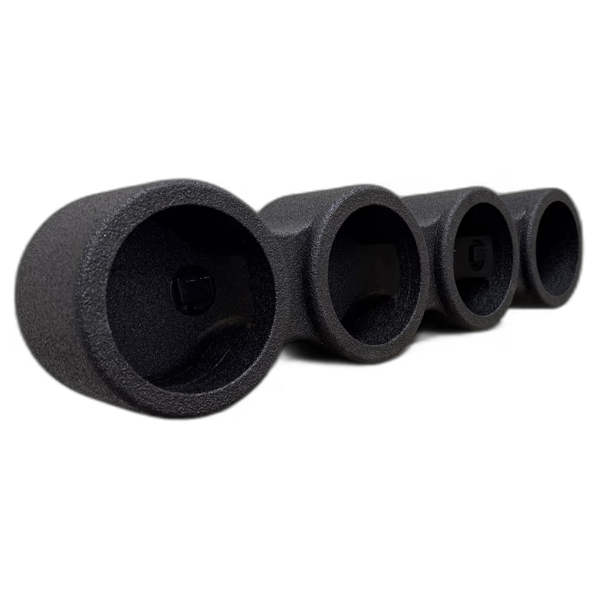 Q Power Sprayed Pod Quad 6.5" Speaker Box, 4-Hole Sealed Enclosure, Black - VMInnovations